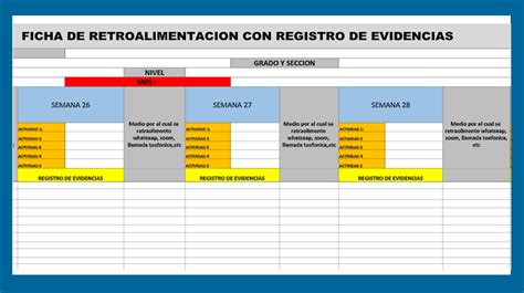 Registro De Evidencias Para Docentes Y Ficha De Retroalimentaci N De La Cab