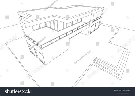 Modern Architecture Sketch Vector Illustration Stock Vector (Royalty ...