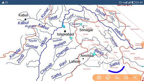 Map Indus River System - Share Map