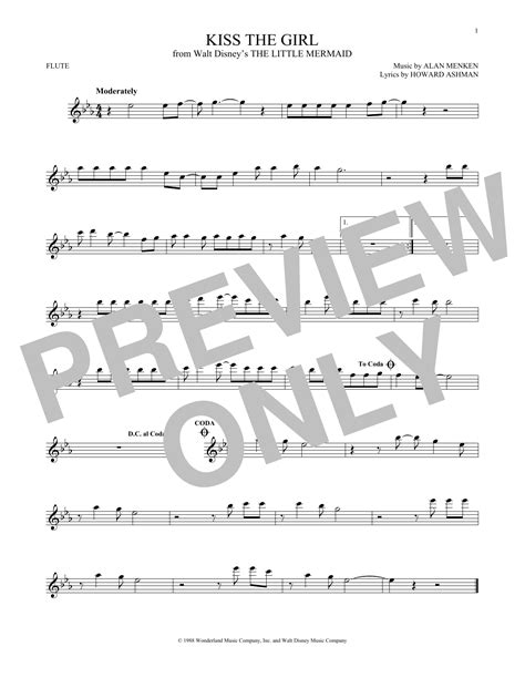 Kiss The Girl | Sheet Music Direct