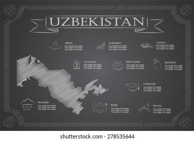 Uzbekistaninfographics Statistical Data Sights Stock Vector Royalty