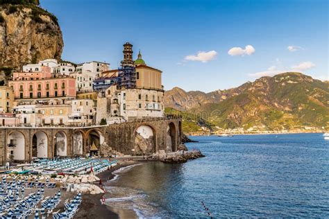 Atrani beach stock image. Image of vacation, shore, tourism - 124965079