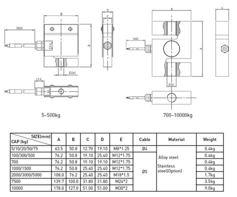 Precision Strain Gage Load Cell 5kg