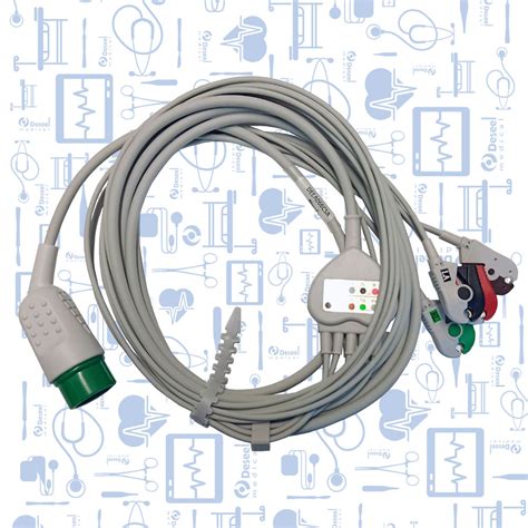 Cable ECG Completo 5 Deriv Pinza AHA Deseel Medical