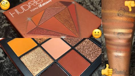 Huda Beauty Topaz Obsessions Eyeshadow Palette LIVE SWATCHES WOC