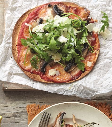 Tortilla Mushroom Pizzas Recipe Delicious Magazine