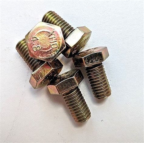 M Hexagon Head Fully Threaded Set Screws Yellow Zinc Gold Stainless