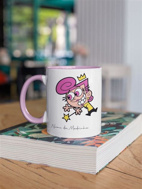 Caneca Padrinhos Mágicos Personalizada Kit 2 Peças no Elo7 Janart