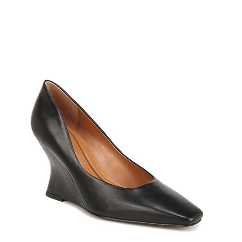 Franco Sarto Carina Pointed Toe Wedge Pump In Black Lyst