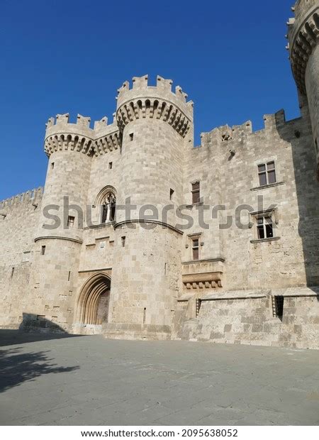 Massive Medieval Walls Towers Guard Entrance Stock Photo 2095638052 ...