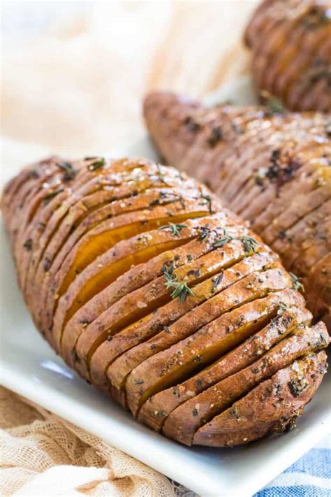 Honey Butter Hasselback Sweet Potatoes Cupcakes And Kale Chips