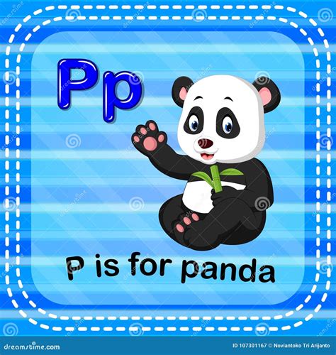 Flashcard Letter P is for Panda Stock Vector - Illustration of language ...