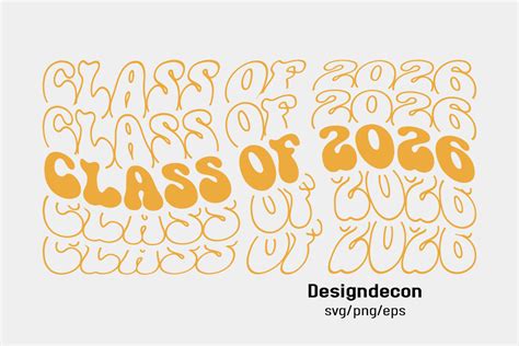 Class Of Retro Wavy Mirrored Svg Graphic By Designdecon Creative