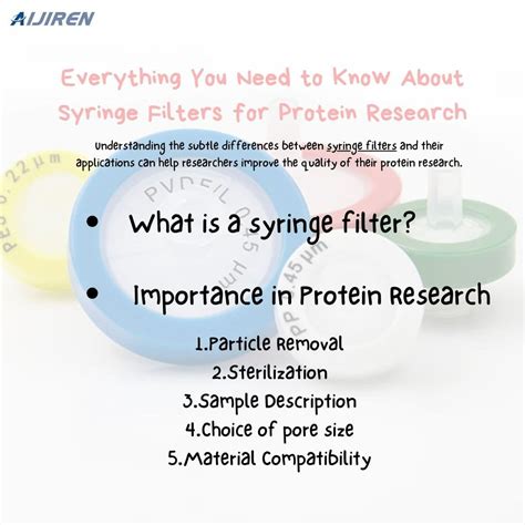 Everything You Need To Know About Syringe Filters For Protein Research