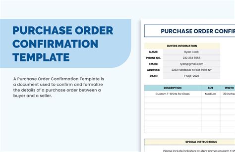 Purchase Order Template Microsoft Excel