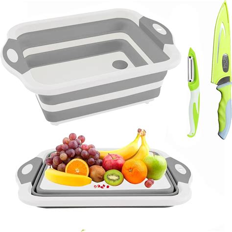 Collapsible Cutting Board Foldable Chopping Board With Colander