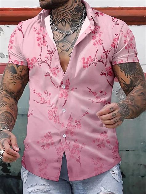 Manfinity Rsrt Men Floral Print Hawaiian Shirt Without Tee Shein Usa