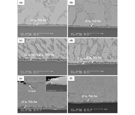 SEM Images Of A C E Plain SnAgCu And B D F SnAgCu1 Wt ZrO 2