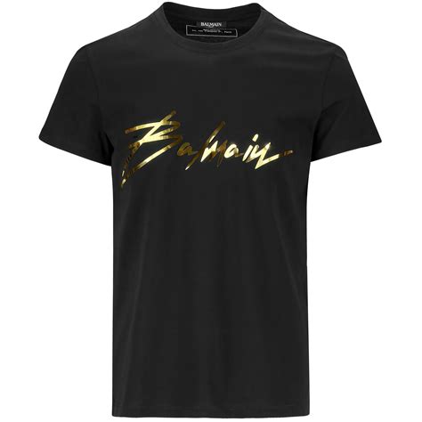 Balmain Blackgold Signature Logo T Shirt Rogue