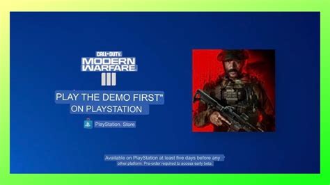 Call Of Duty Modern Warfare 3 Demo Hits Ps5 Five Days Before Xbox Pc