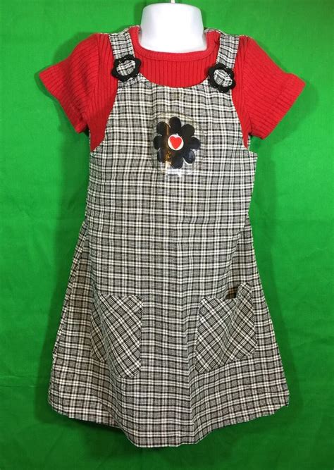 Girls Amy Too Byer California Plaid Dress Jumper With Shirt Ebay