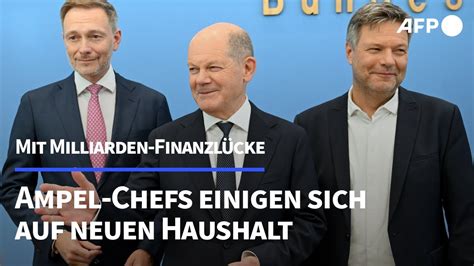 Ampel Einigt Sich Auf Neuen Haushalt Mit Milliarden Finanzl Cke Afp