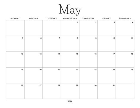 Calendario Mayo 2024 Imprimible Digital Descargar Pdf Etsy México