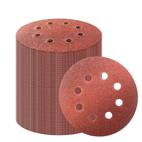 Seayoon Pcs Inch Sanding Discs Hole Hook And Loop Sandpaper