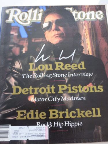 Lou Reed Signed Rolling Stone Cover Proof Coa Velvet Underground Ebay