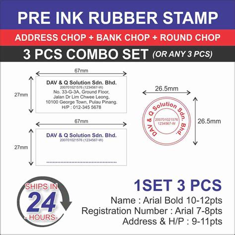 Rubber Stamp Pre Ink Rubber Stamp Self Ink Rubber Stamp Pcs