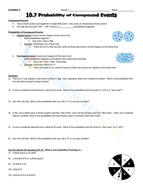 Grade 7 Compound Probability Worksheets 2024 Worksheets Library