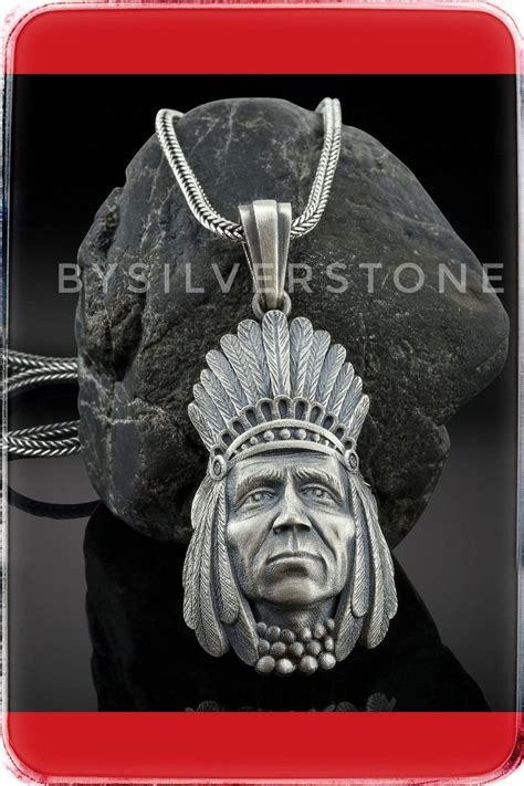 Native American Necklace For Men In Sterling Silver American Etsy