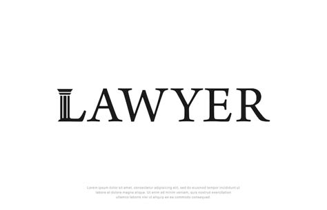 Premium Vector | Creative lawyer typography logo design template vector