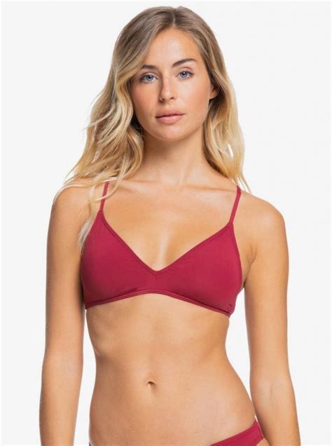 Roxy Bikini Tops Beach Classics Athletic Bikini Top Tibetan Red