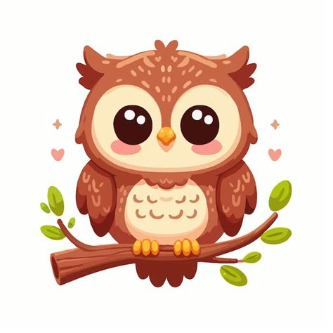 Premium Vector Cute Owl Cartoon Vector On White Background