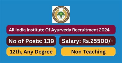 AIIA Recruitment 2024 139 Non Teaching Posts Apply Now Tamilanguide