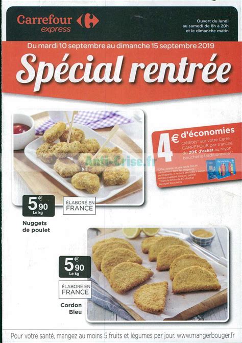 Anti Crise Fr Catalogue Carrefour Express Du Au Septembre