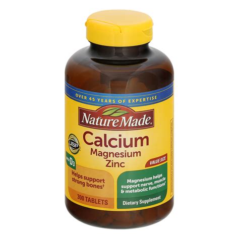 Save on Nature Made Calcium Magnesium Zinc w/Vitamin D3 Dietary ...