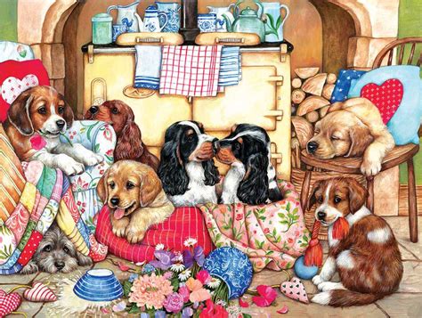 Comprar Puzzle SunsOut Cachorros En La Cocina XXL De 300 Piezas