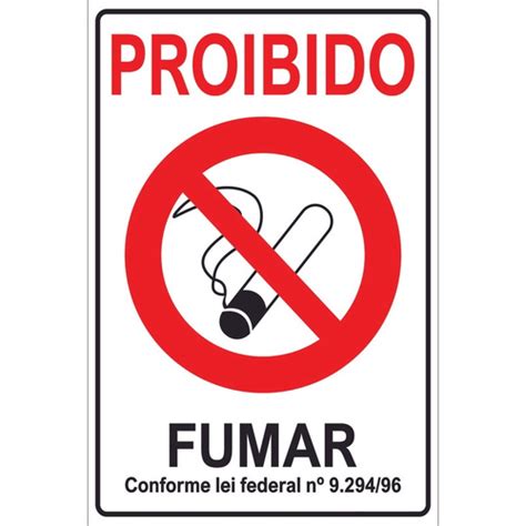 Placa Sinaliza O Proibido Fumar X Cm Submarino