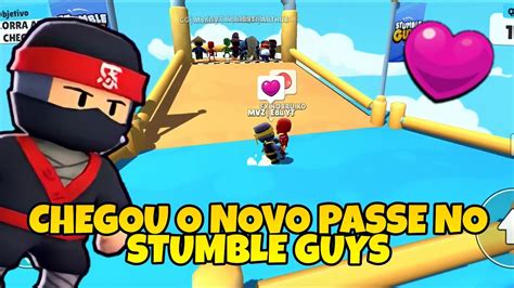 Chegou o novo passe no stumble guys novos emotes novas dança e