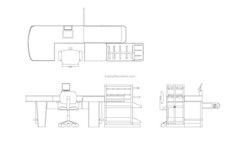 Supermarket Cash Register Cad Drawings