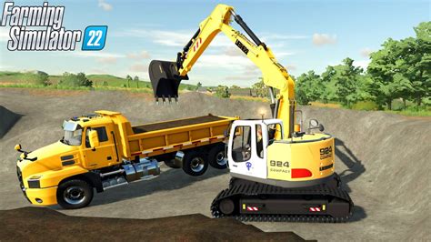 Farming Simulator Liebherr C Crawler Excavator Loading Dump