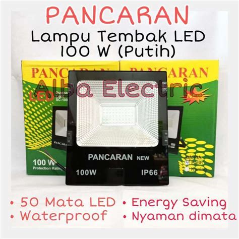 Jual Lampu Tembak Sorot Led Watt Putih Kuning Pancaran Floodlight