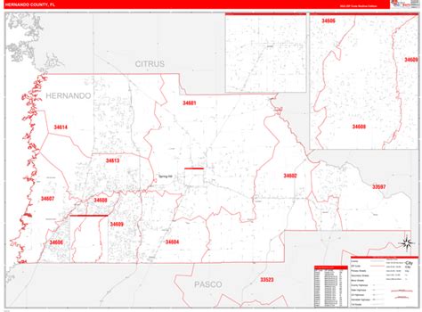 Hernando County, FL Map Book - Red Line