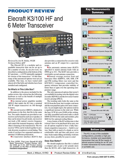 ELECRAFT K3 Specification | Manualzz