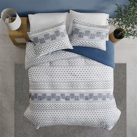 Hyde Lane Modern Navy Bedding Blue Full Queen Farmhouse Comforter