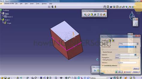 3 2 Dress Up Feature Toolbar In Part Design P2 Top Catia V5 Tutorials Training Videos Youtube