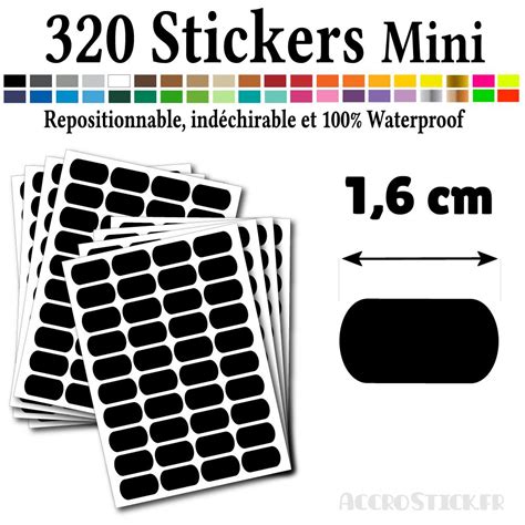 Etiquettes Cm Stickers Mini Gommettes Couleur Noir