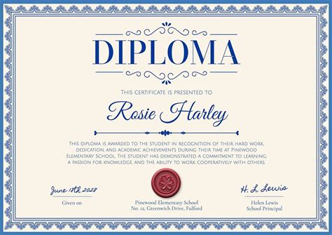 Graduation diploma template | Free Photo - rawpixel